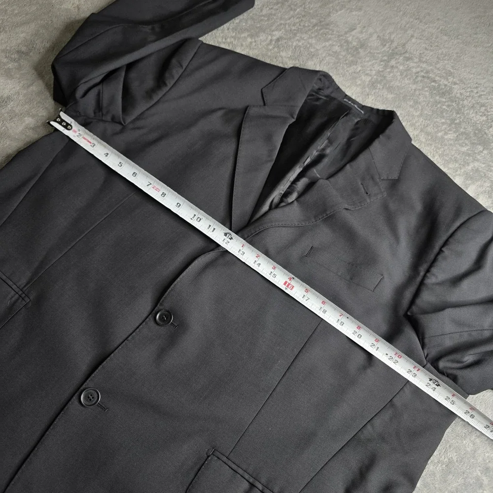 Louis Vuitton Uniformes Blazer Mens 62 Black Wool 2-Button Sportscoat Jacket